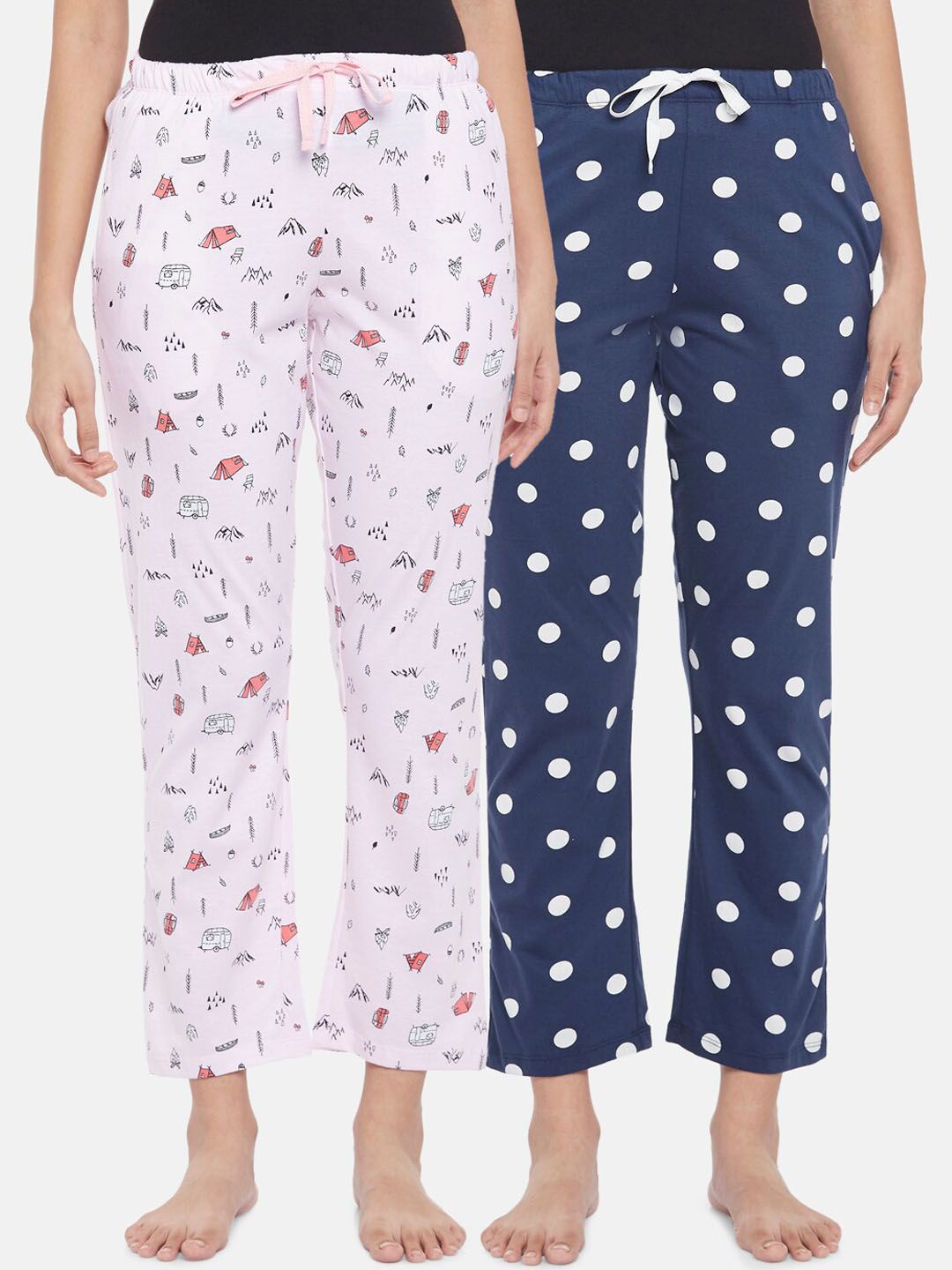 Dreamz by Pantaloons Women Pack of 2 Printed Pyjamas Price in India