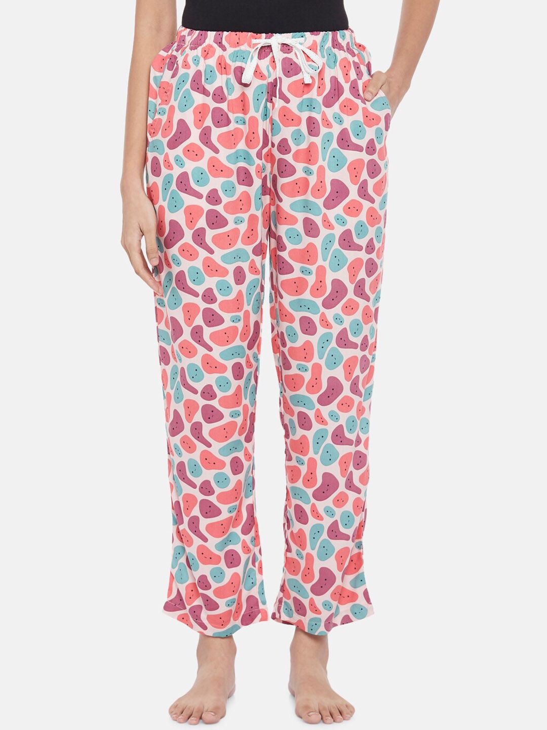 Dreamz by Pantaloons Women Pink Printed Cropped Lounge Pants Price in India