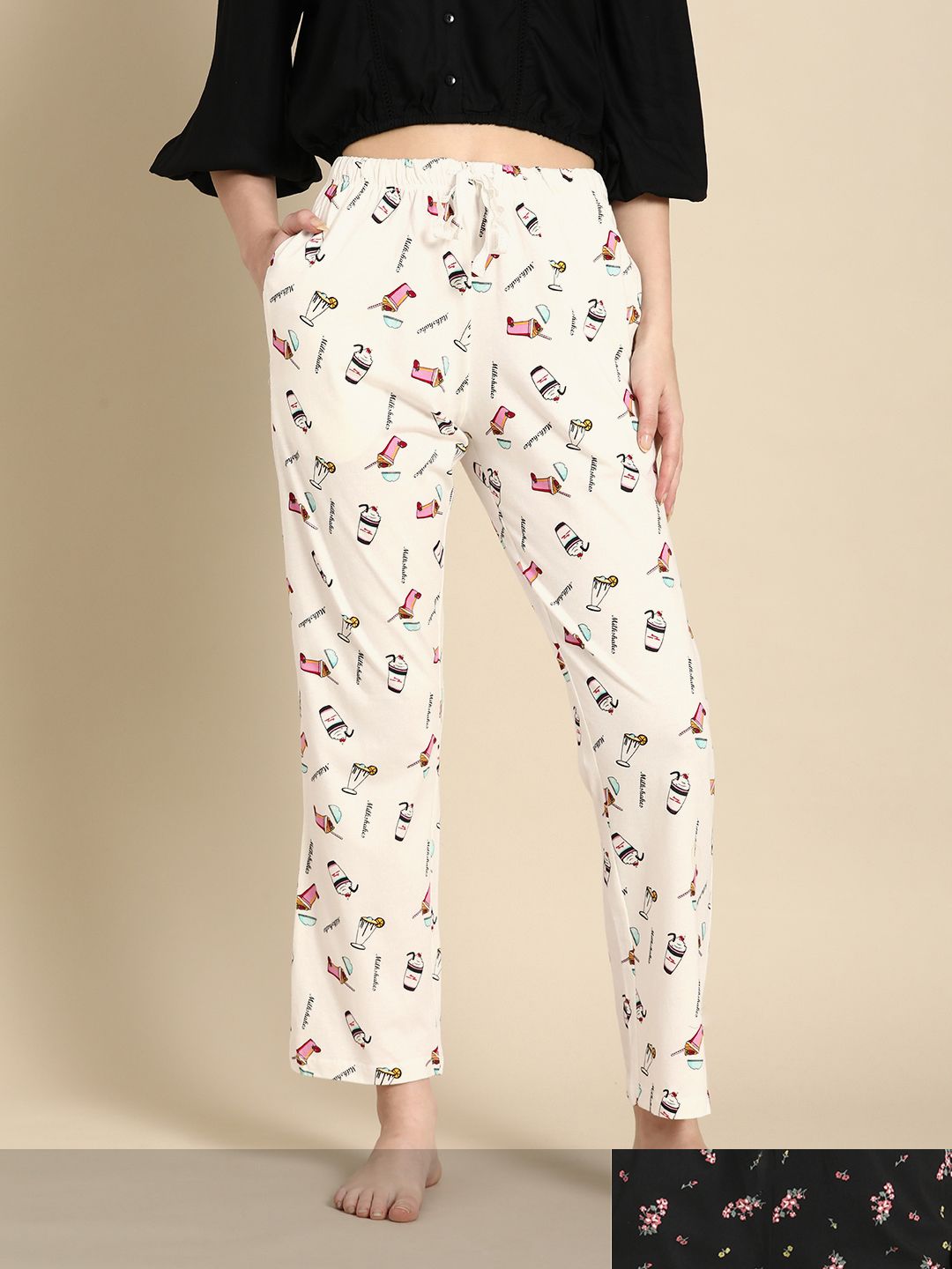 Dreamz by Pantaloons Women Pack of 2 Printed Lounge Pants Price in India