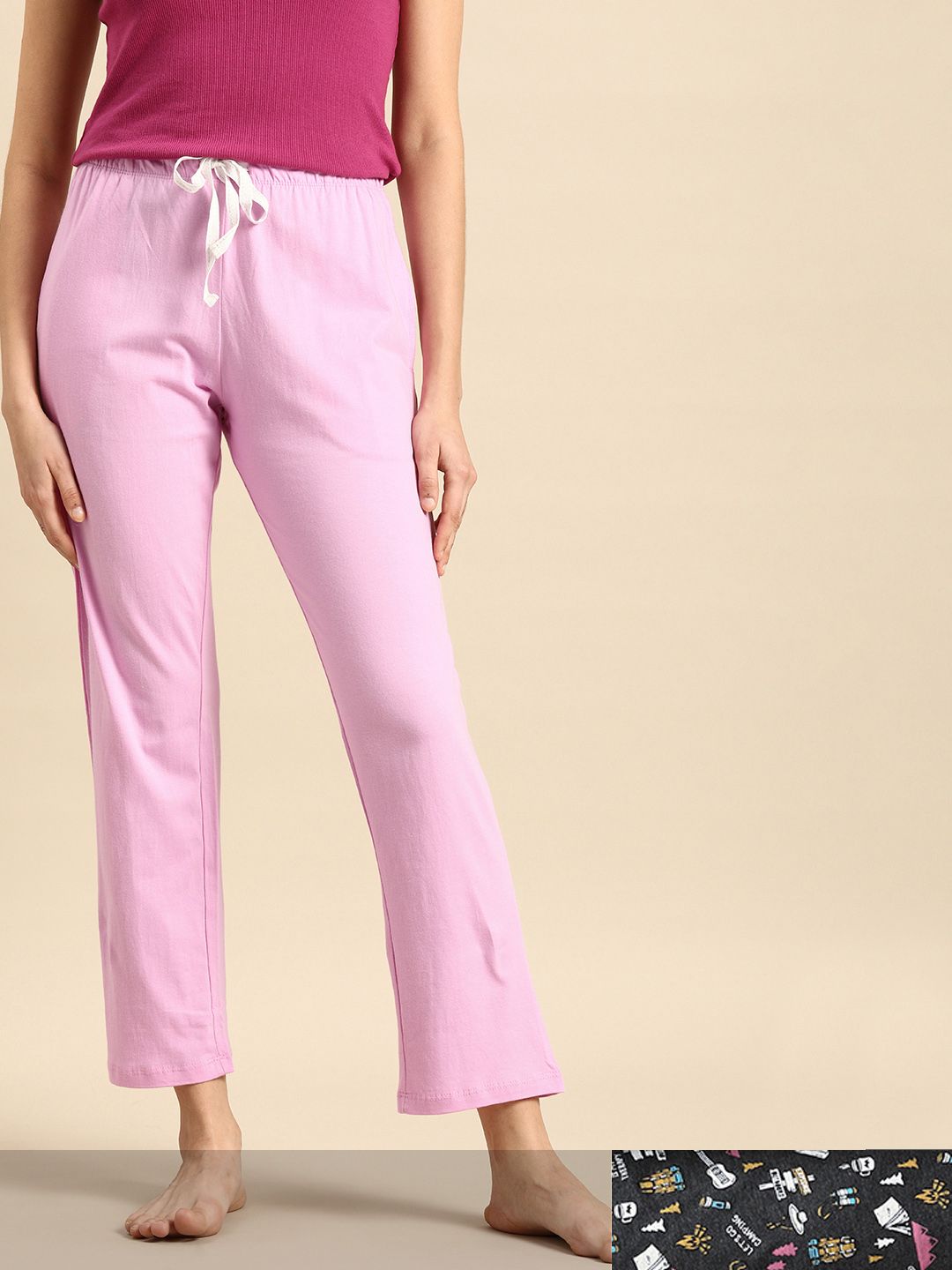 Dreamz by Pantaloons Women Pack Of 2 Lounge Pants Price in India