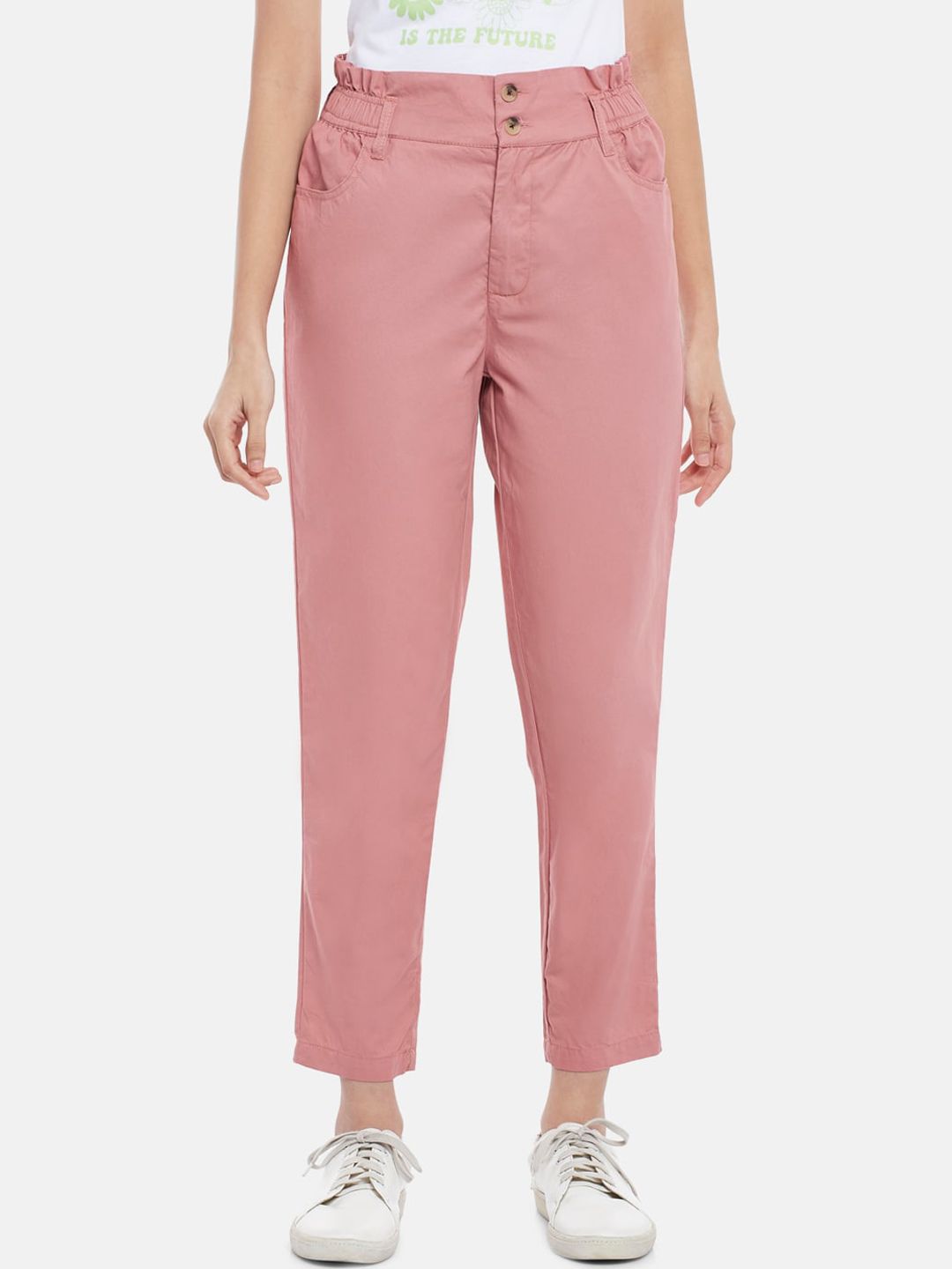 Honey by Pantaloons Women Pink Trousers Price in India