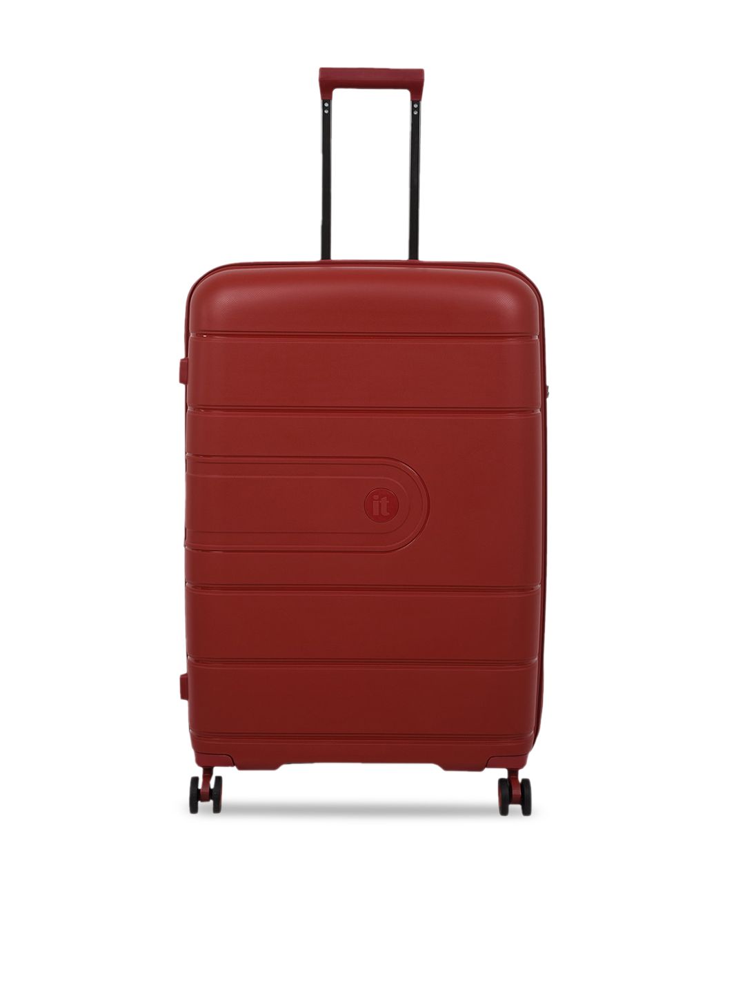 IT luggage Red Solid Hard-Sided Trolley Suitcases Price in India
