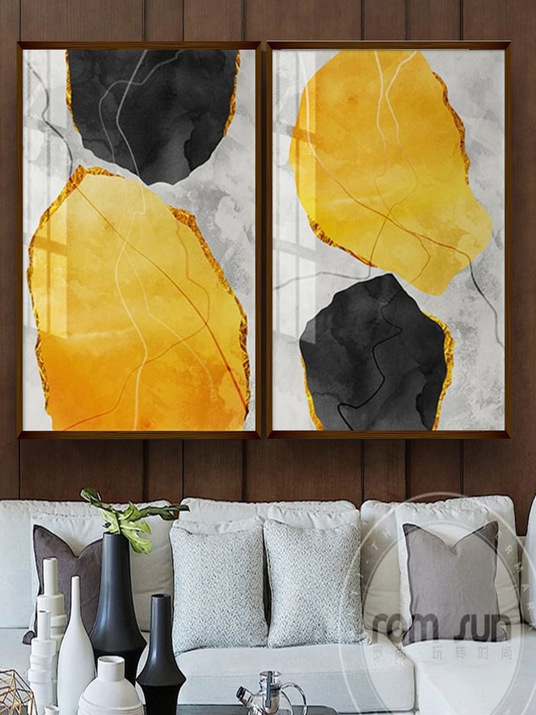 The Art House Set Of 2 Abstract Wall Art Price in India