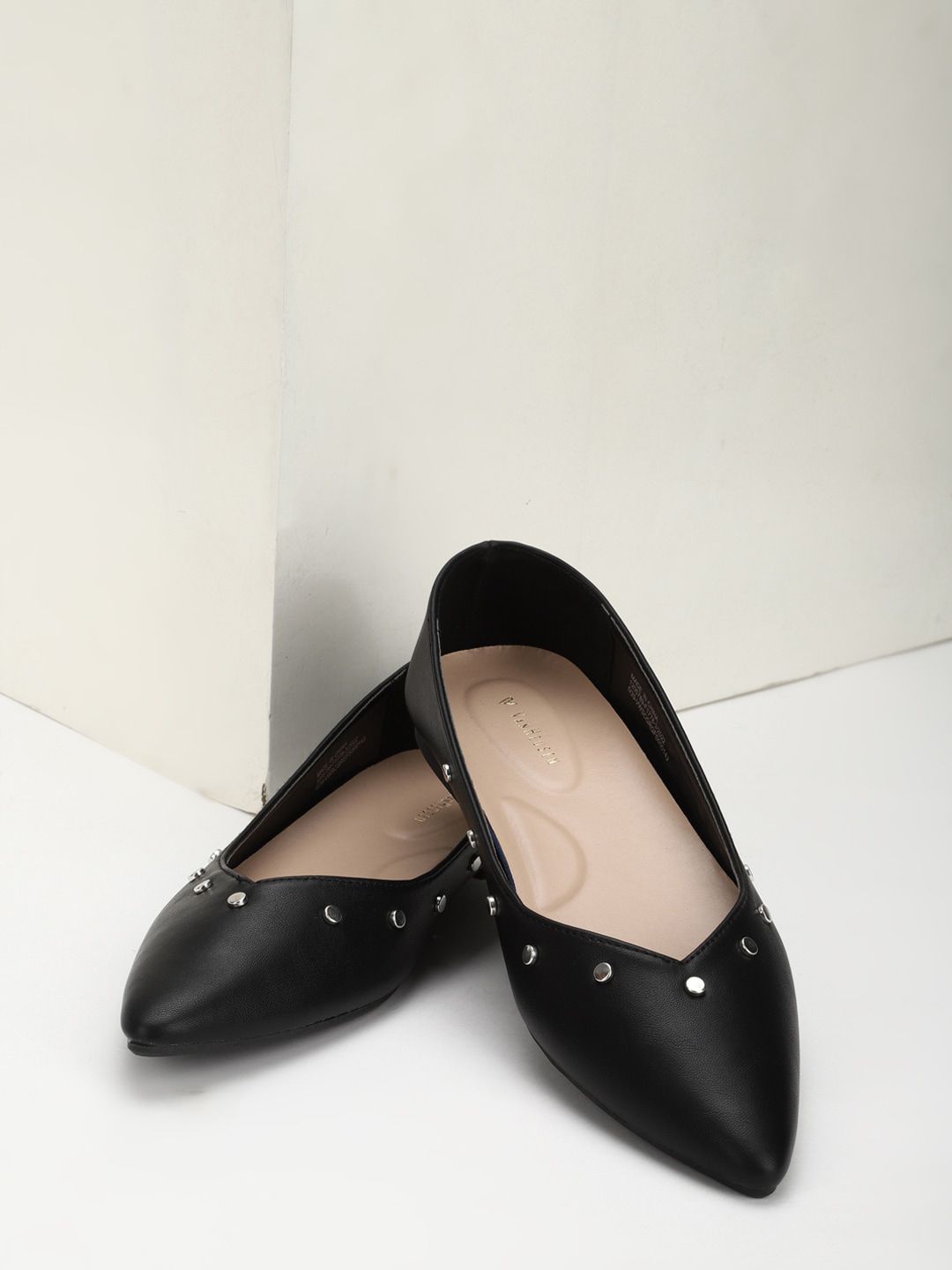 Van Heusen Woman Women Black Ballerinas Flats Price in India