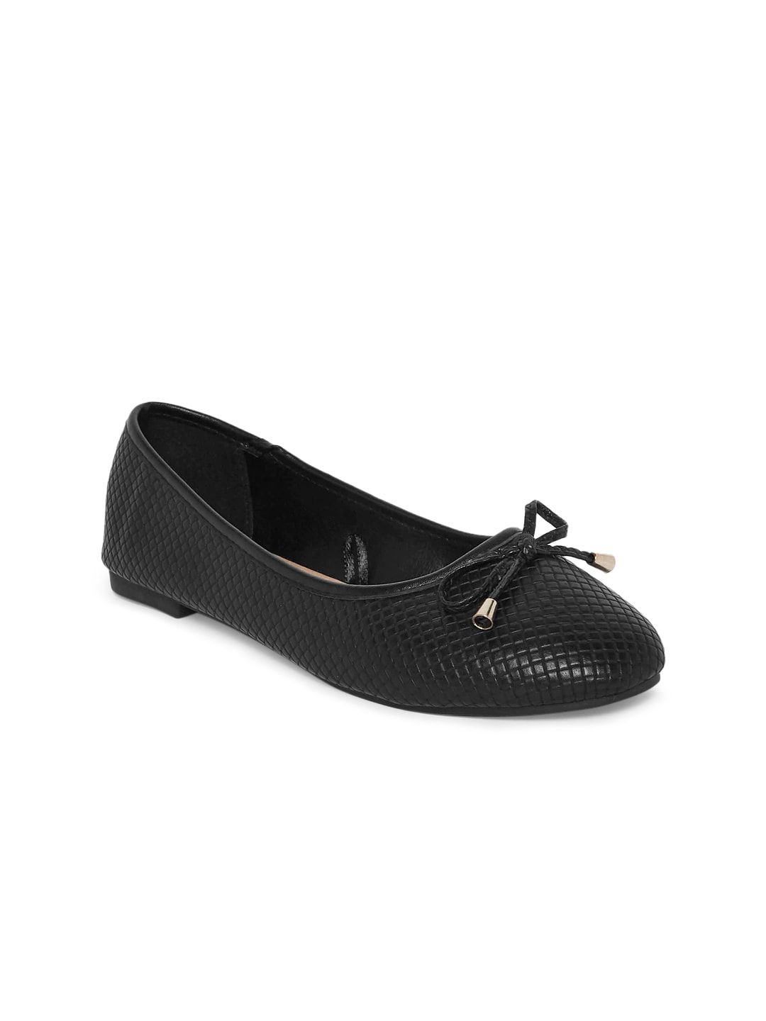 Forever Glam by Pantaloons Women Black Ballerinas with Bows Flats Price in India