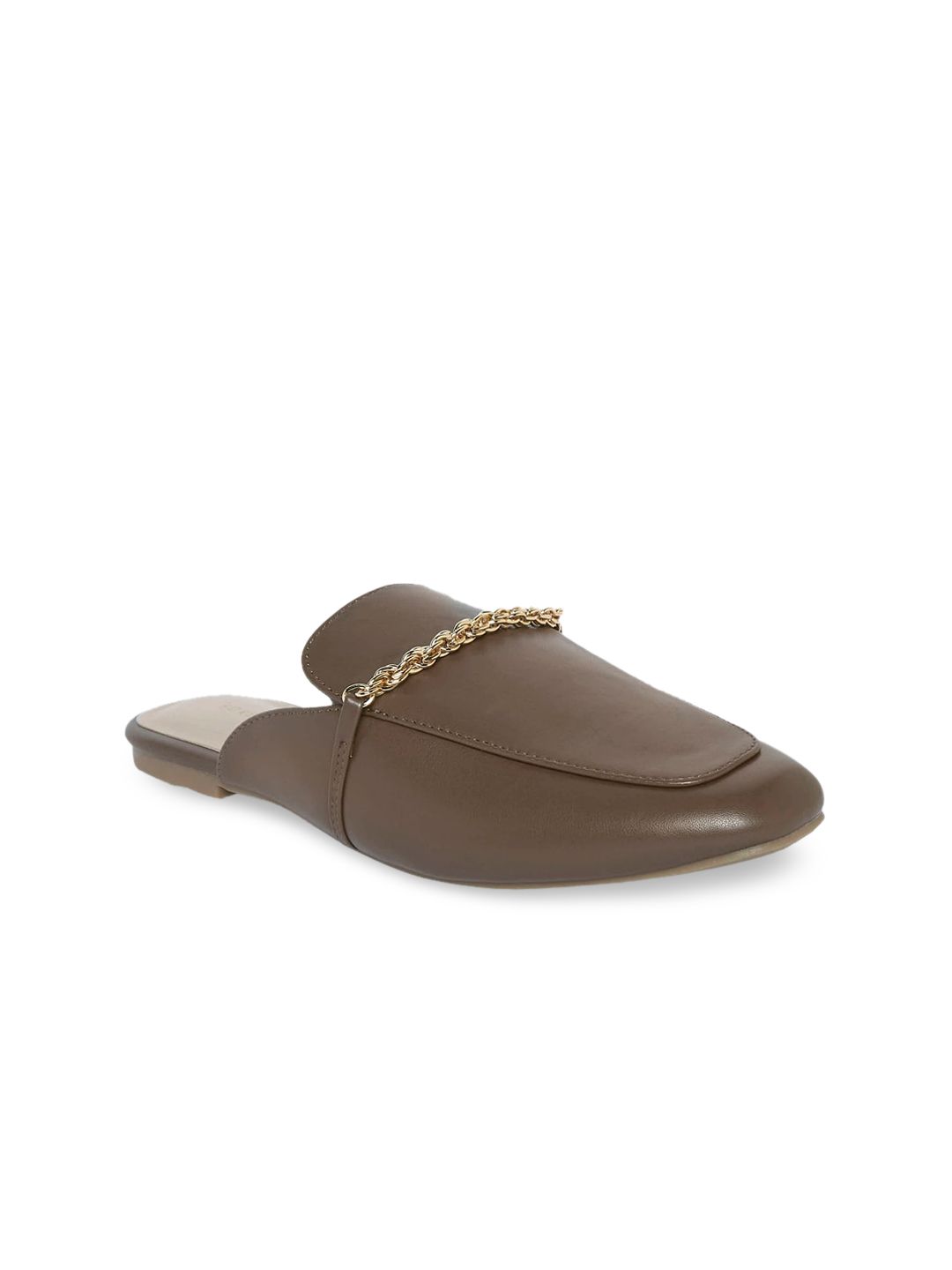 Forever Glam by Pantaloons Women Brown Mules Flats Price in India