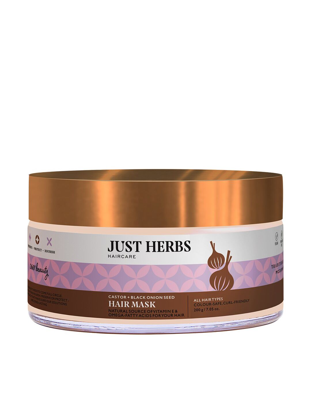 Just Herbs Castor & Black Onion Seed Hair Mask - 200 g Price in India