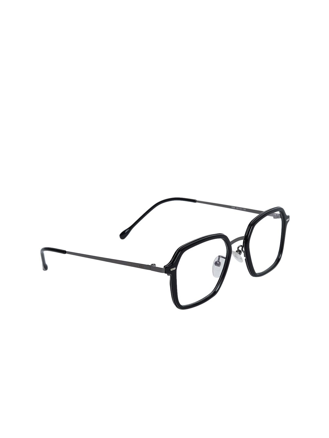 Peter Jones Eyewear Unisex Black Full Rim Square Frames Price in India