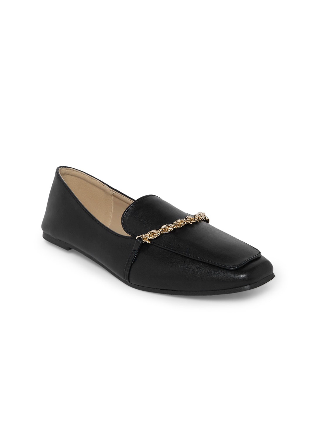 Forever Glam by Pantaloons Women Black PU Loafers Price in India