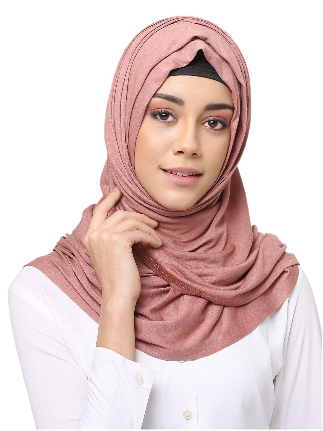 MOMIN LIBAS Women Rose Gold Scarf Price in India