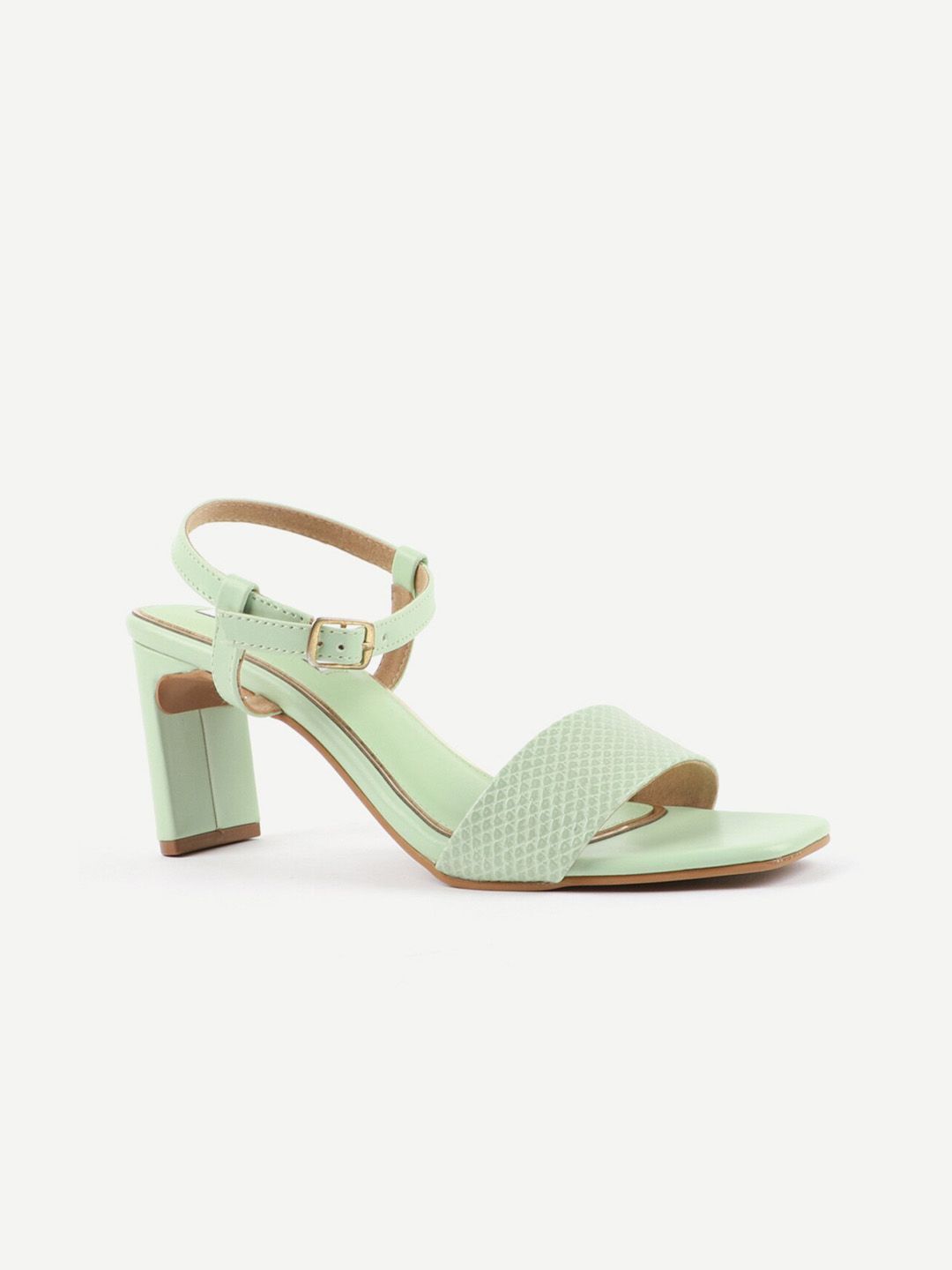 Carlton London Lime Green Block Sandals Price in India