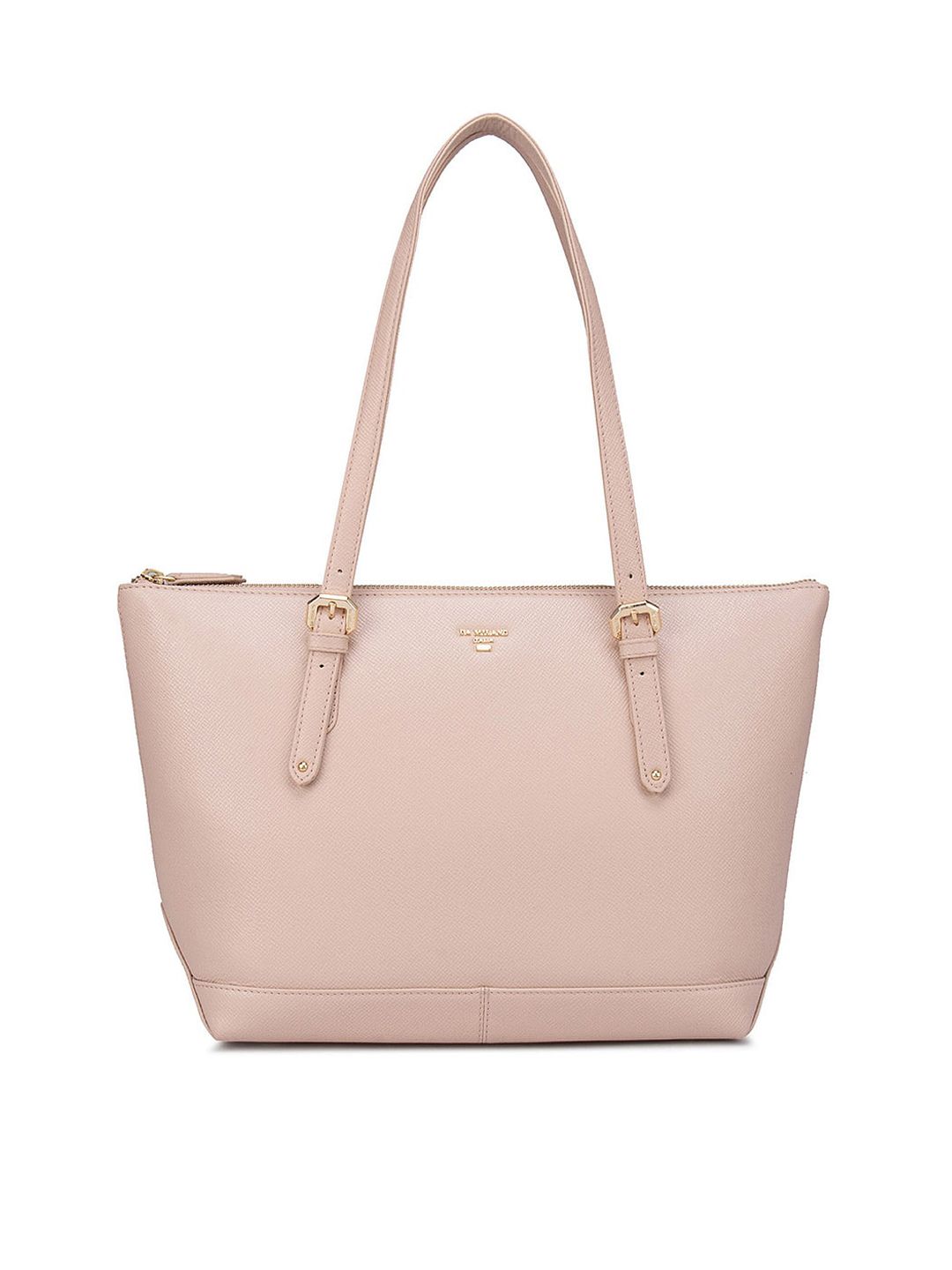 Da Milano Pink Leather Structured Shoulder Bag Price in India