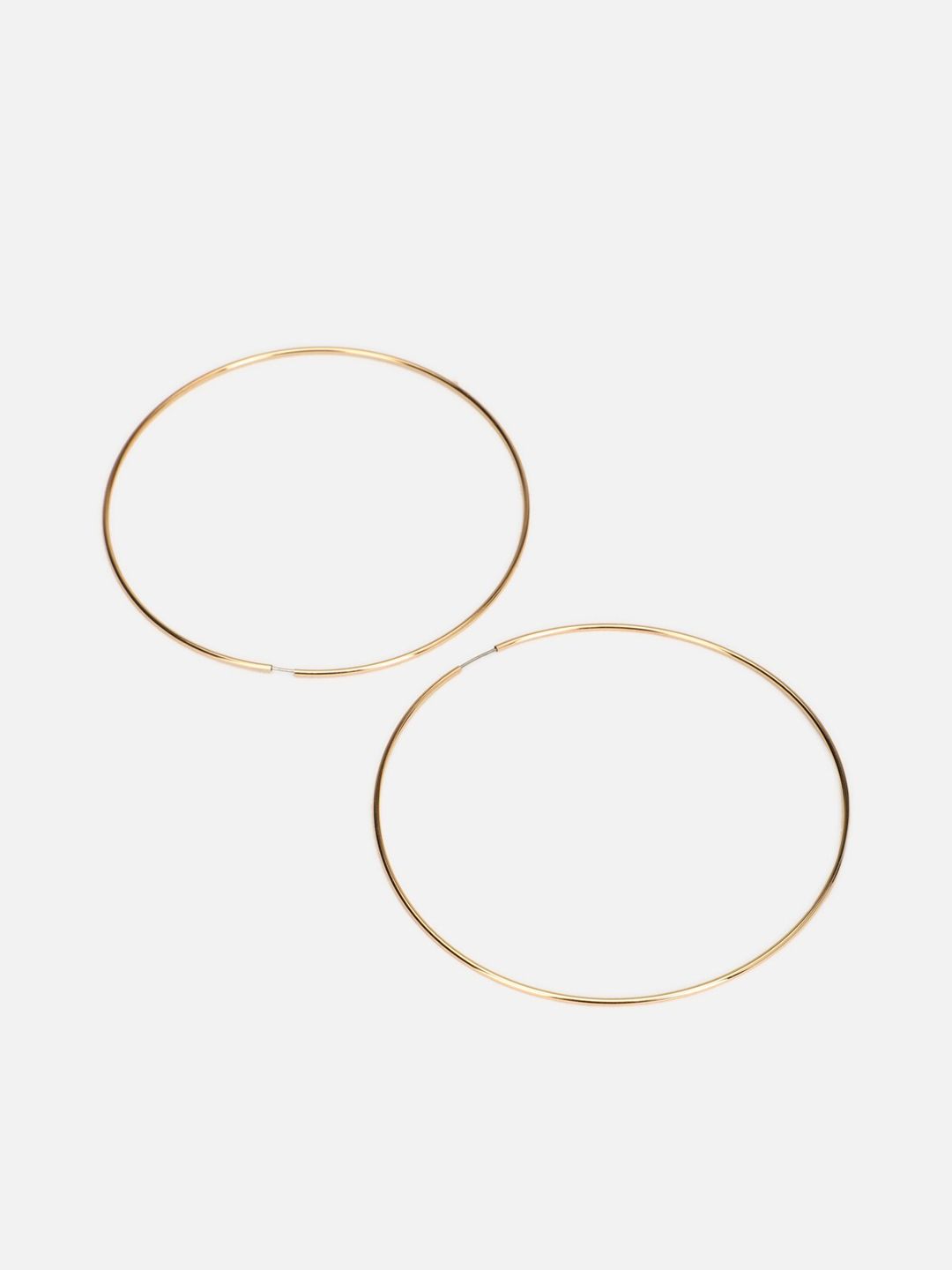 FOREVER 21 Gold-Toned Contemporary Hoop Earrings Price in India