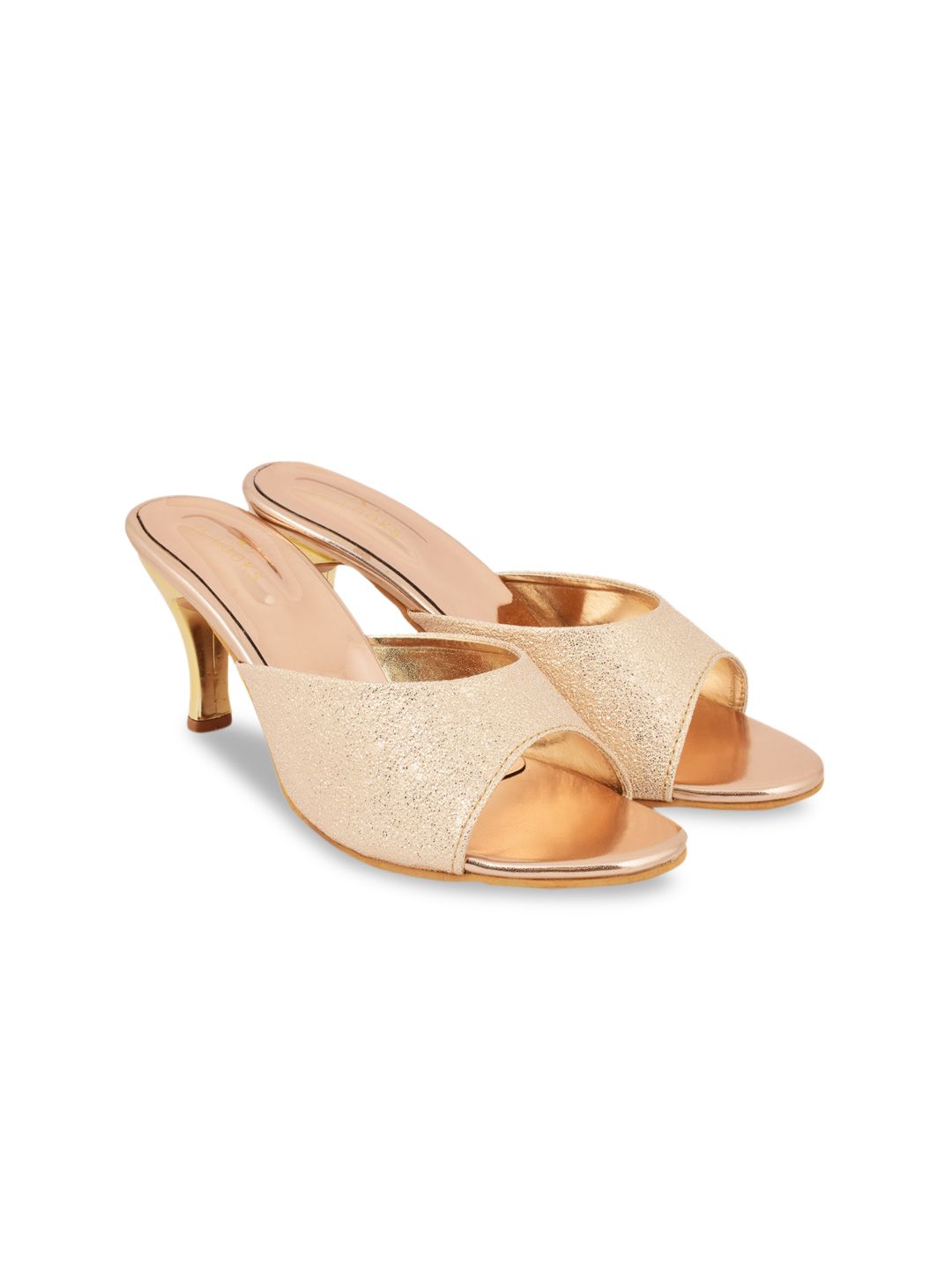 XE LOOKS Rose Gold Party Peep Toes Price in India