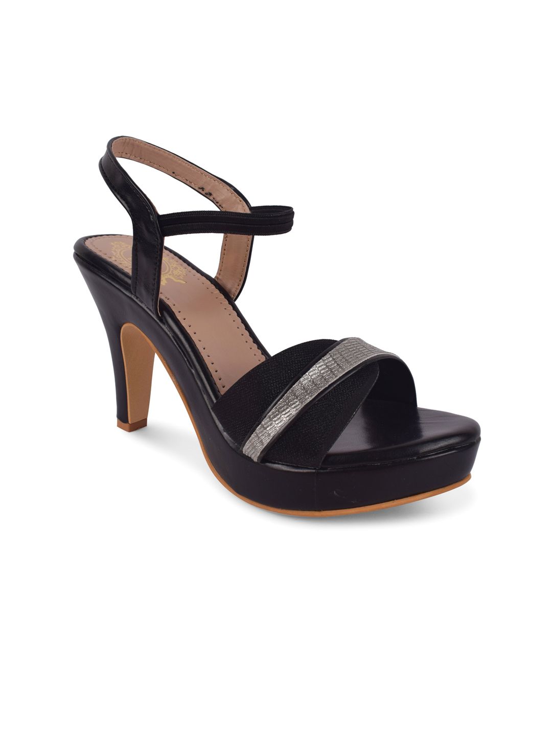 XE LOOKS Black Party Stiletto Sandals Price in India