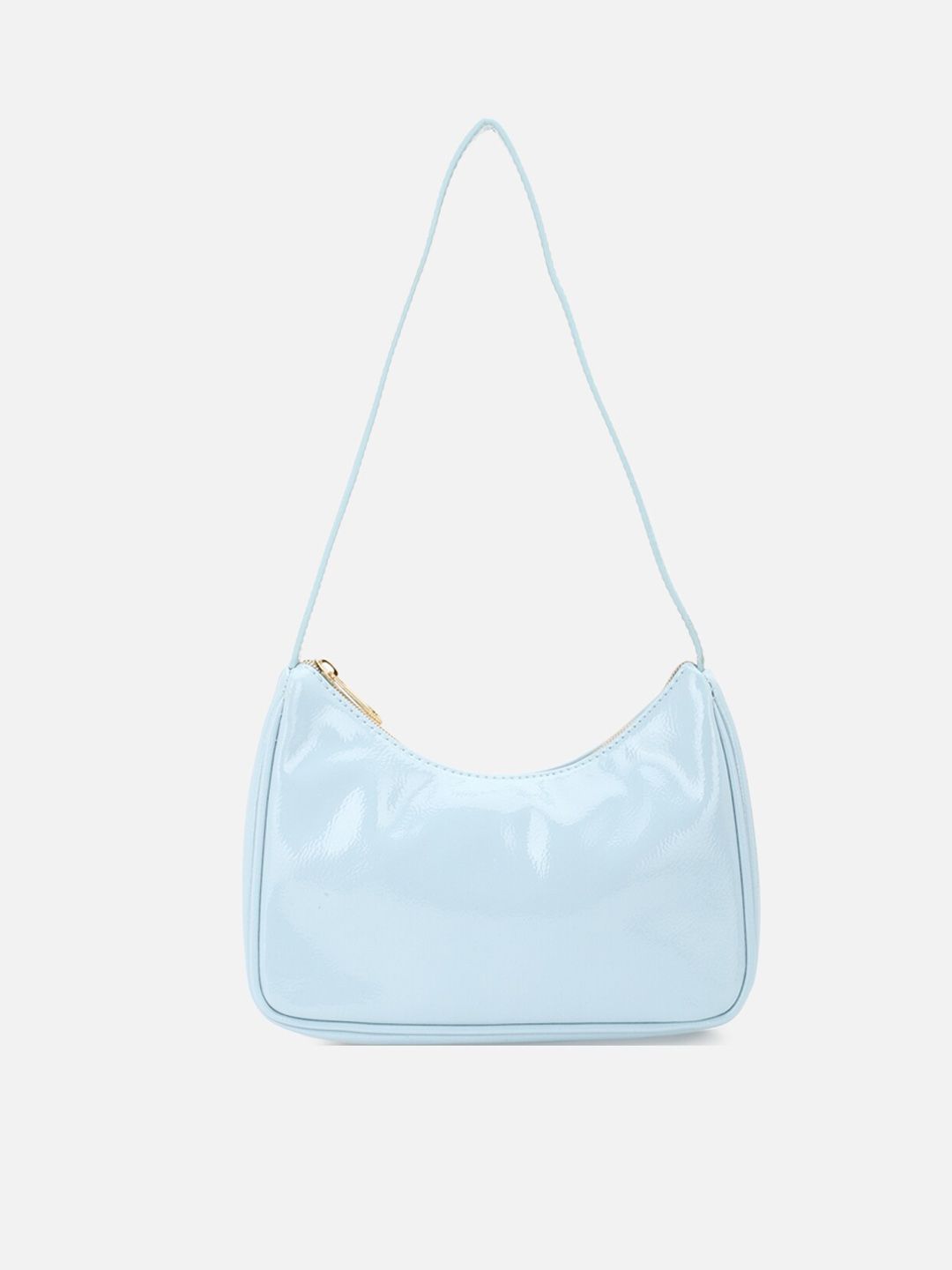 FOREVER 21 Blue PU Structured Shoulder Bag with Cut Work Price in India