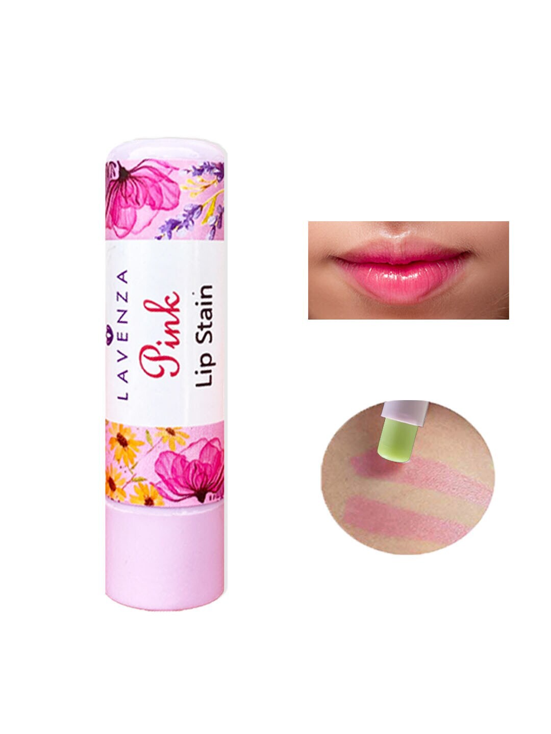 LAVENZA pH Changing Natural Long-Lasting Lip Stain with SPF 5g - Pink Price in India