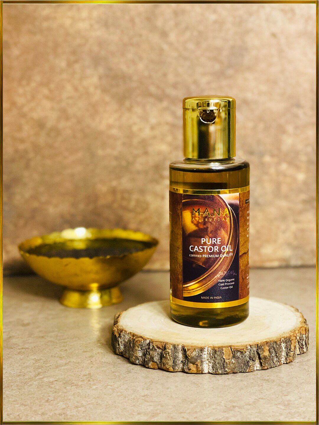 MANA AYURVEDAM Cold-Pressed Pure Castor Hair Oil - 100 ml Price in India