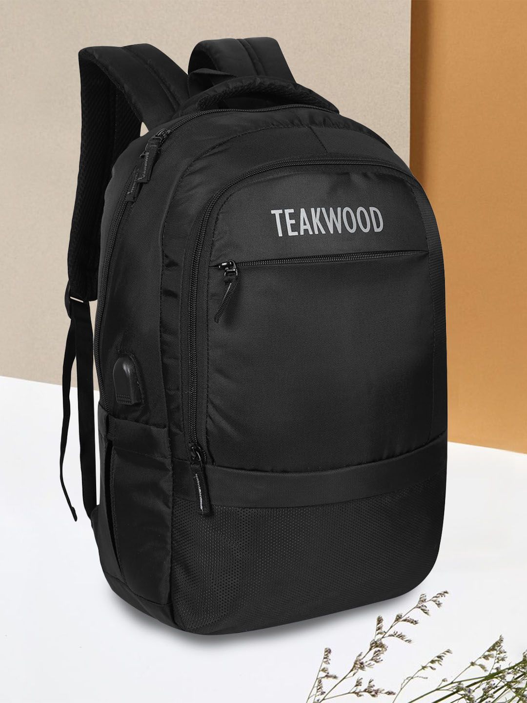 Teakwood Leathers Unisex Black Backpacks Price in India