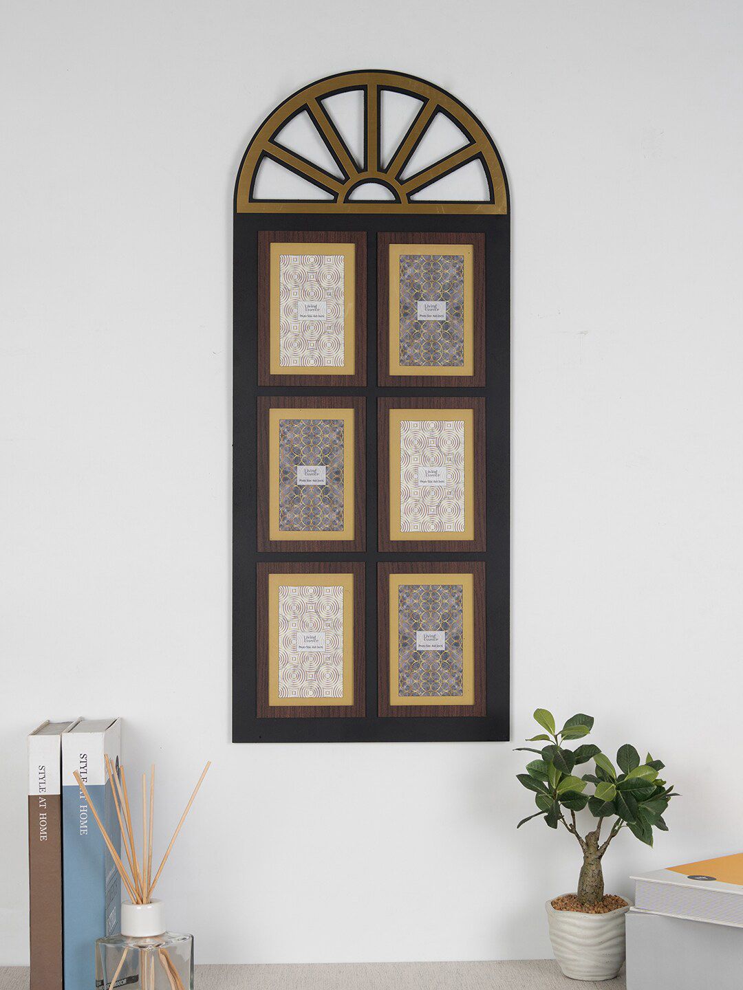 HomeTown Black & Brown MDF Collage Wall Hanging Photoframe Price in India