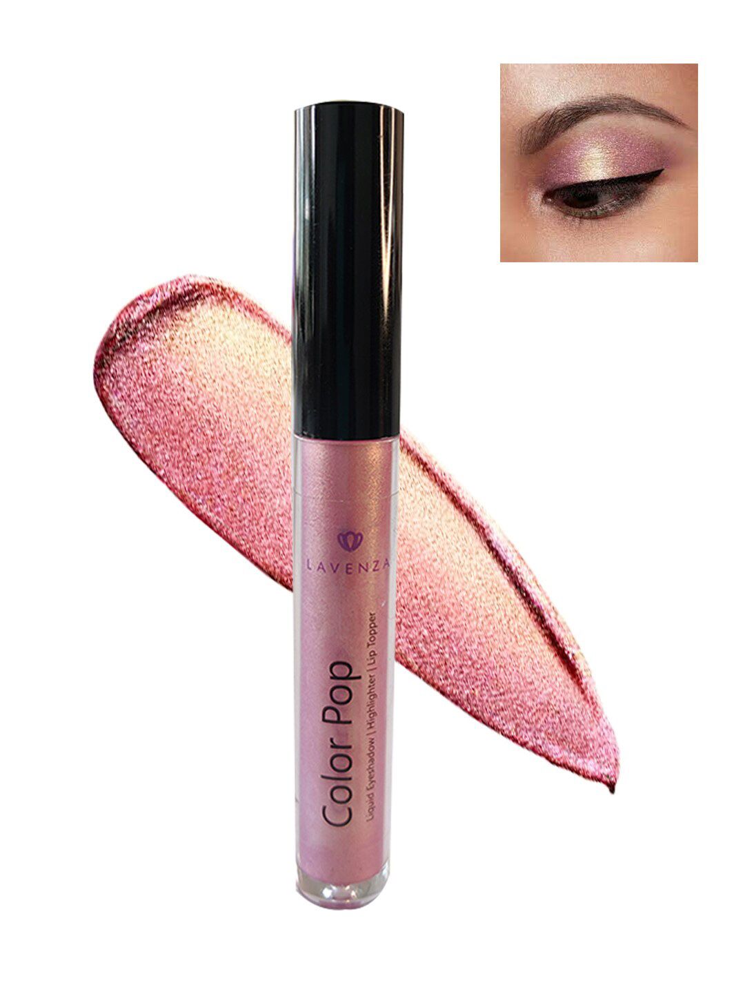 LAVENZA Colour Pop Liquid Liquid Eyeshadow Highlighter & Lip Topper 3ml - Pink Blush Price in India