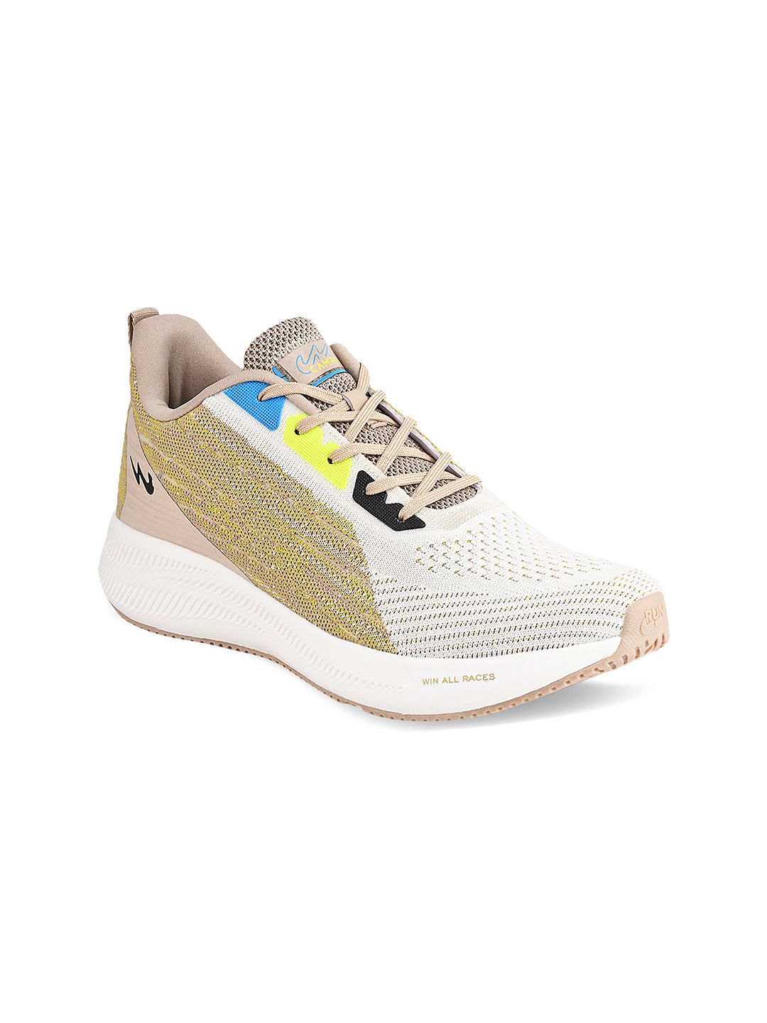 Campus Men CAMP JASPER Off White Mesh Running Shoes