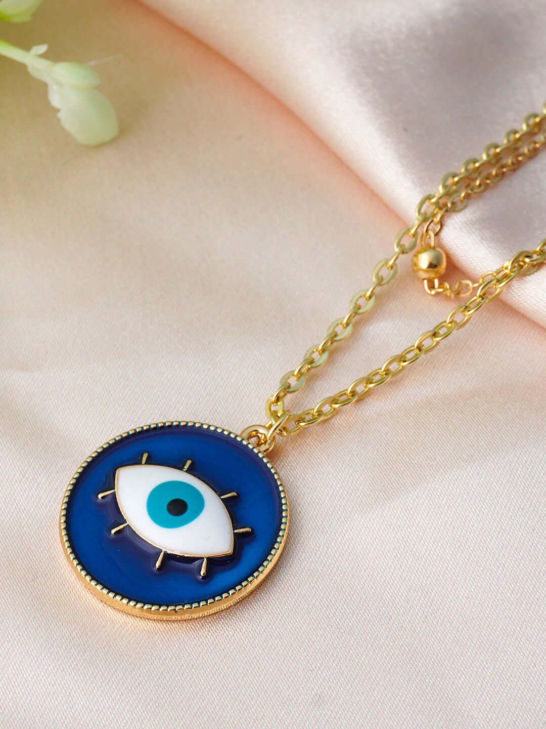 Ferosh Blue & Gold-Toned Necklace Price in India