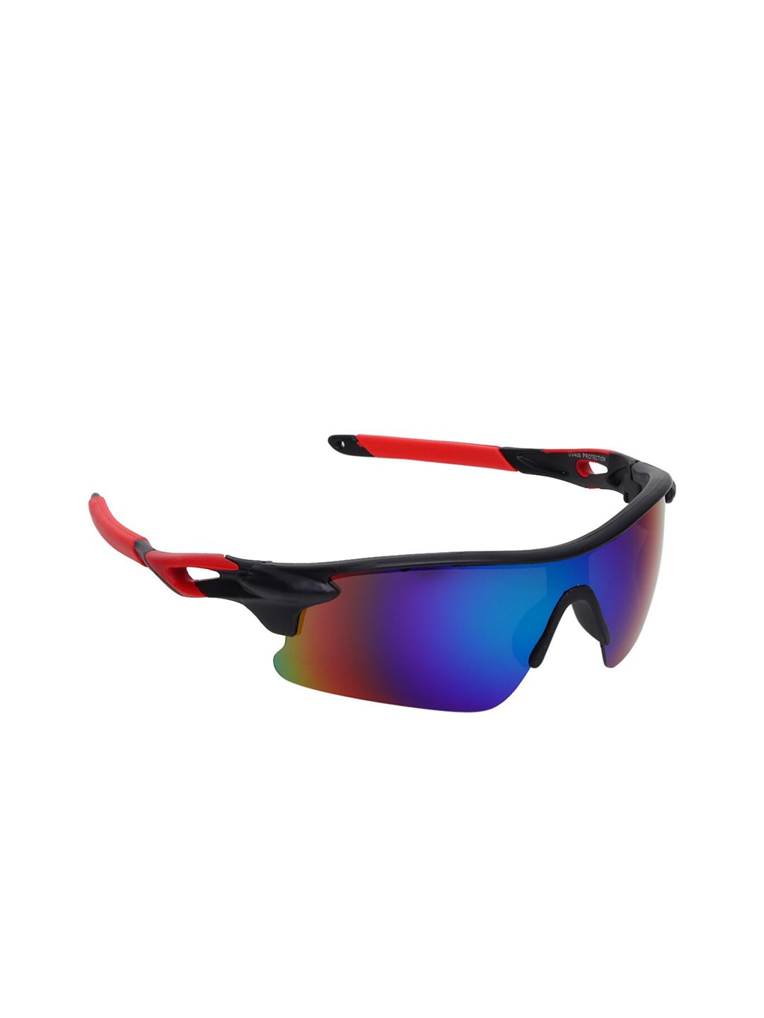 CRIBA Unisex Blue Lens & Red Sports Sunglasses with UV Protected Lens Price in India