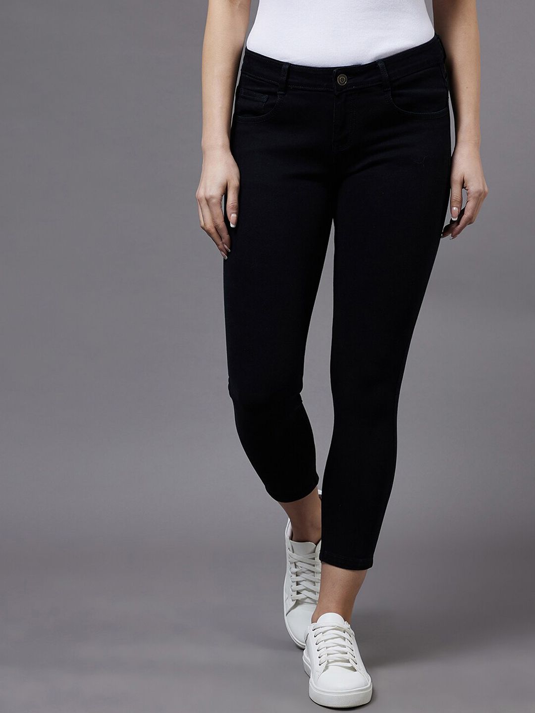 Miss Chase Women Black Jean Skinny Fit Stretchable Jeans Price in India