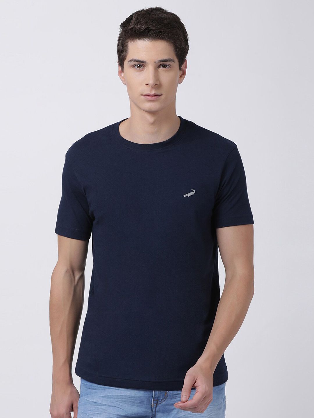 Crocodile Men Navy Blue T-shirt