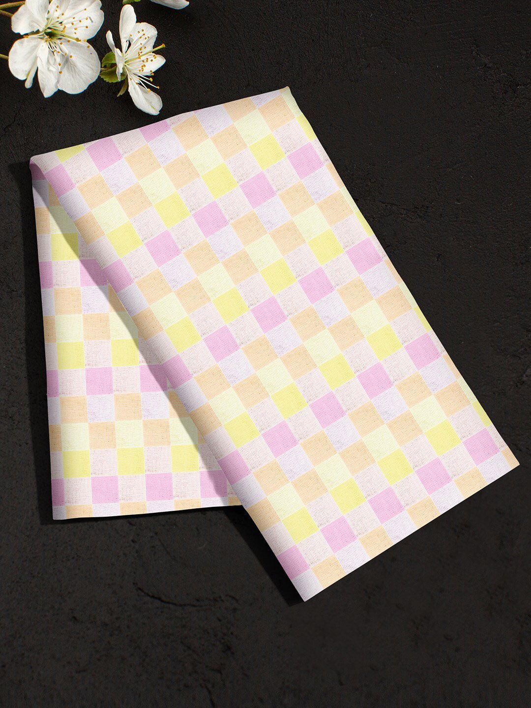 Story@home Pink & Yellow Printed Pure Cotton 400 GSM Bath Towels Price in India