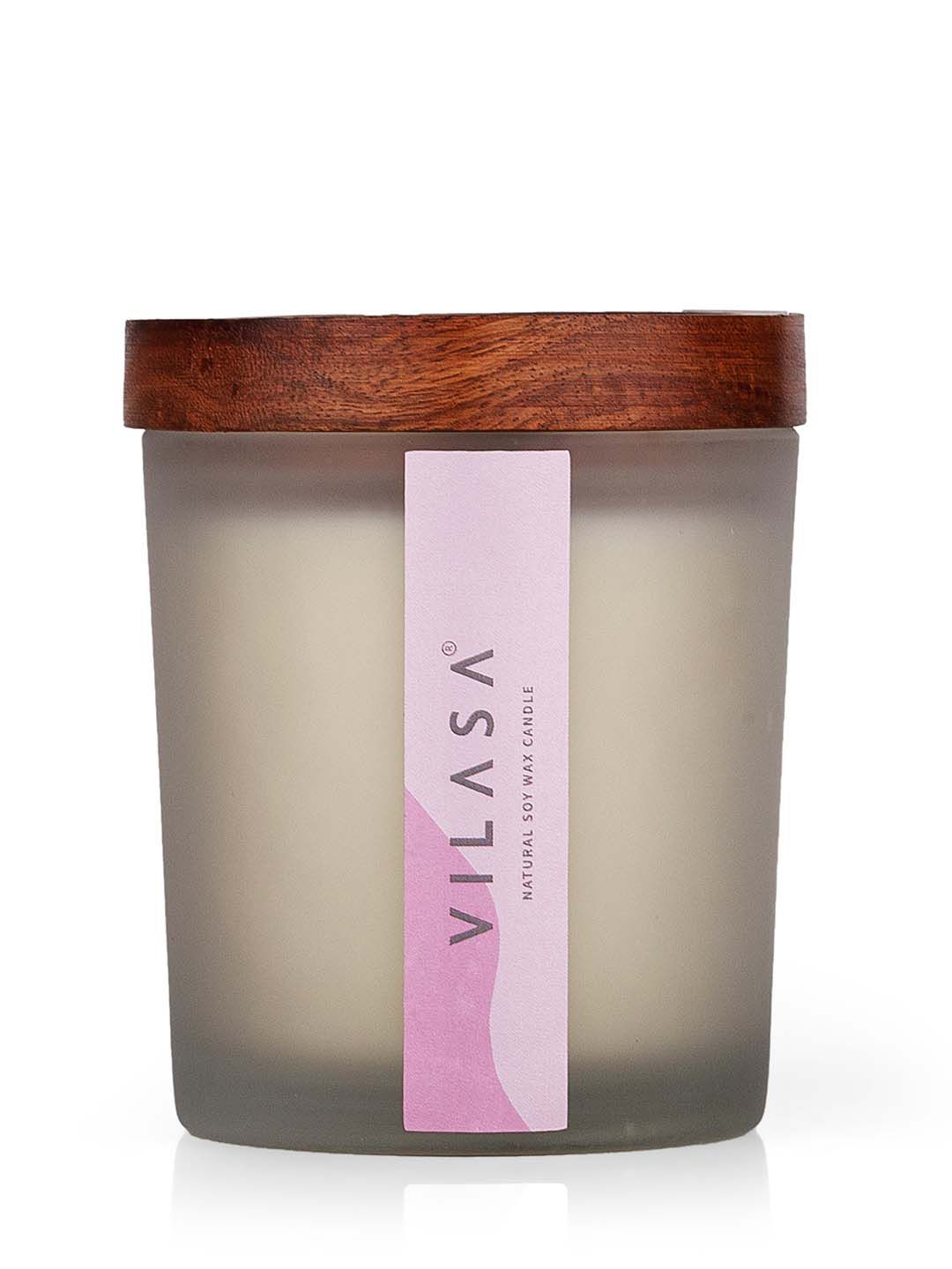 VILASA Celebrate Natural Soy Wax Candle with Jasmine & Woody Notes - 150 g Price in India