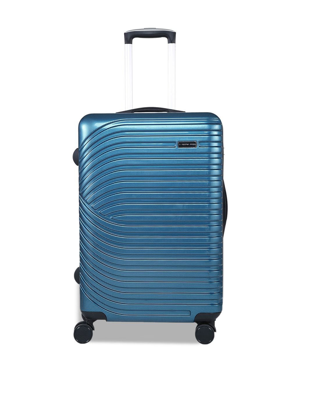 Nasher Miles Blue Textured Large Trolley Bag Price in India