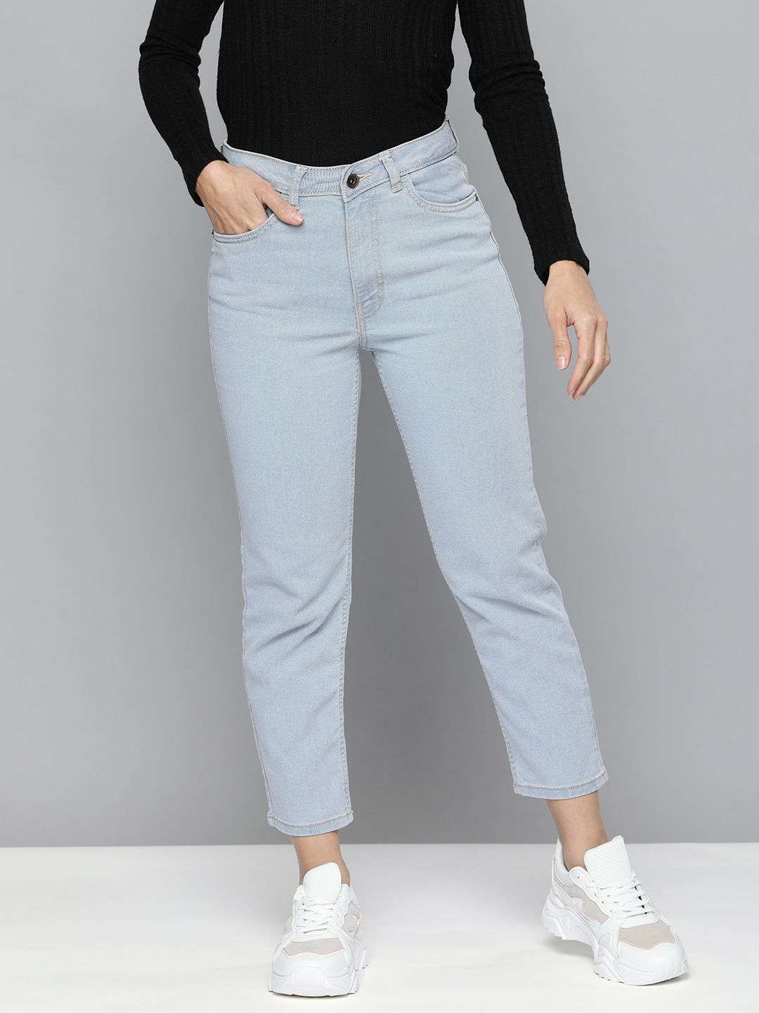 Flying Machine Women Blue Slim Fit High-Rise Stretchable Jeans Price in India