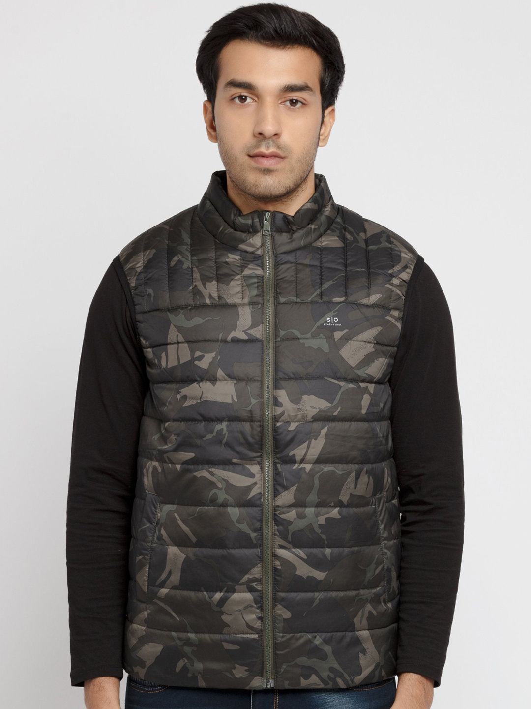 Status Quo Men Olive Green Puffer Jacket