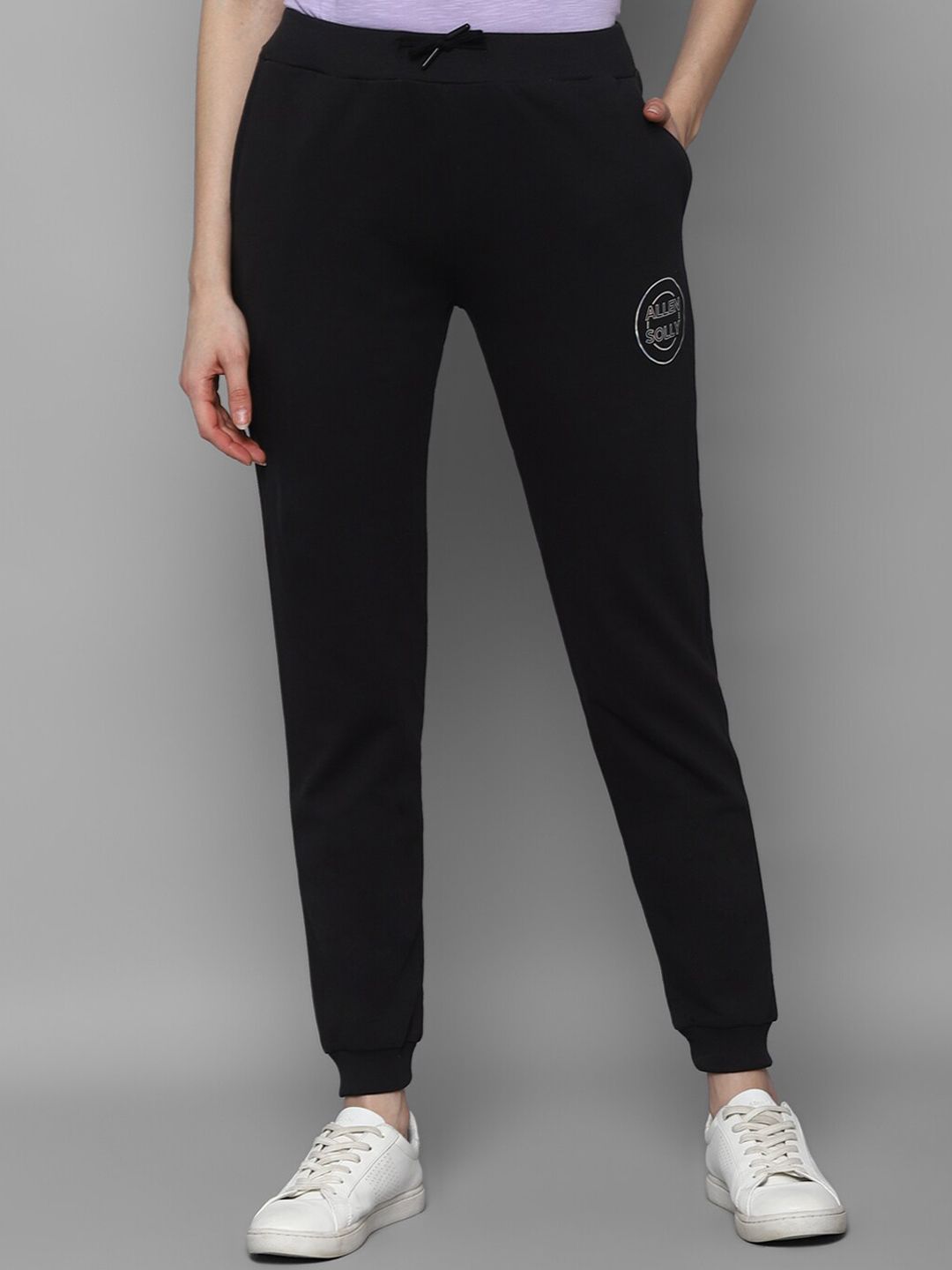 Allen Solly Woman Women Black Joggers Trousers Price in India
