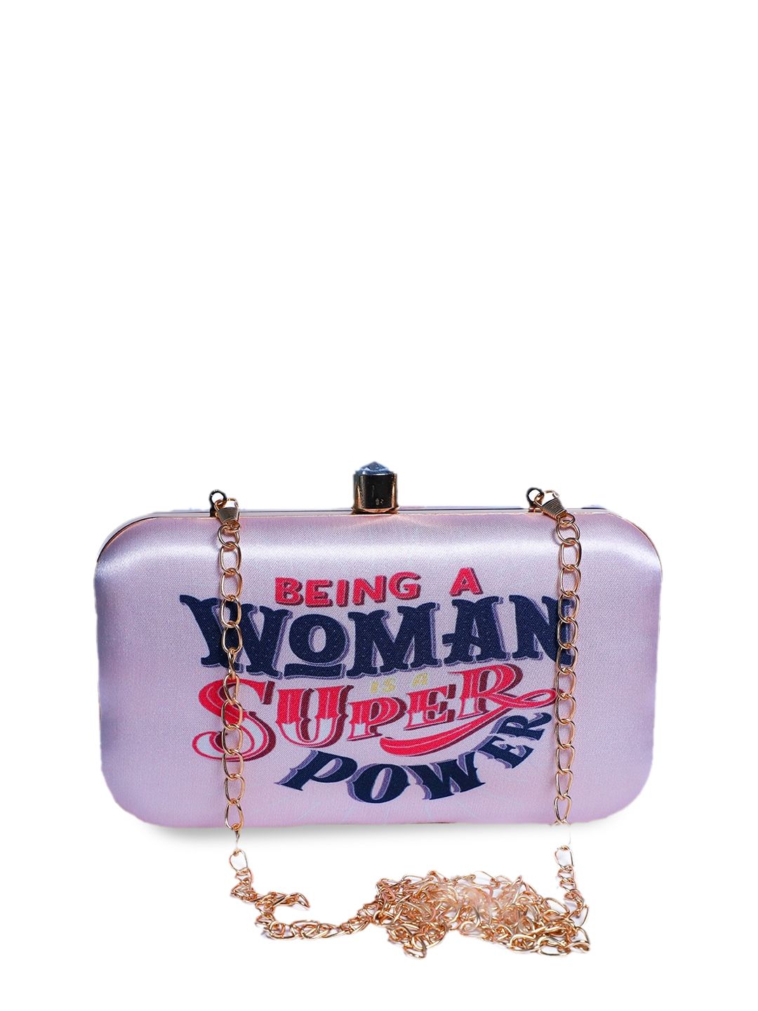 Swisni Pink Embellished Structured Sling Bag Price in India