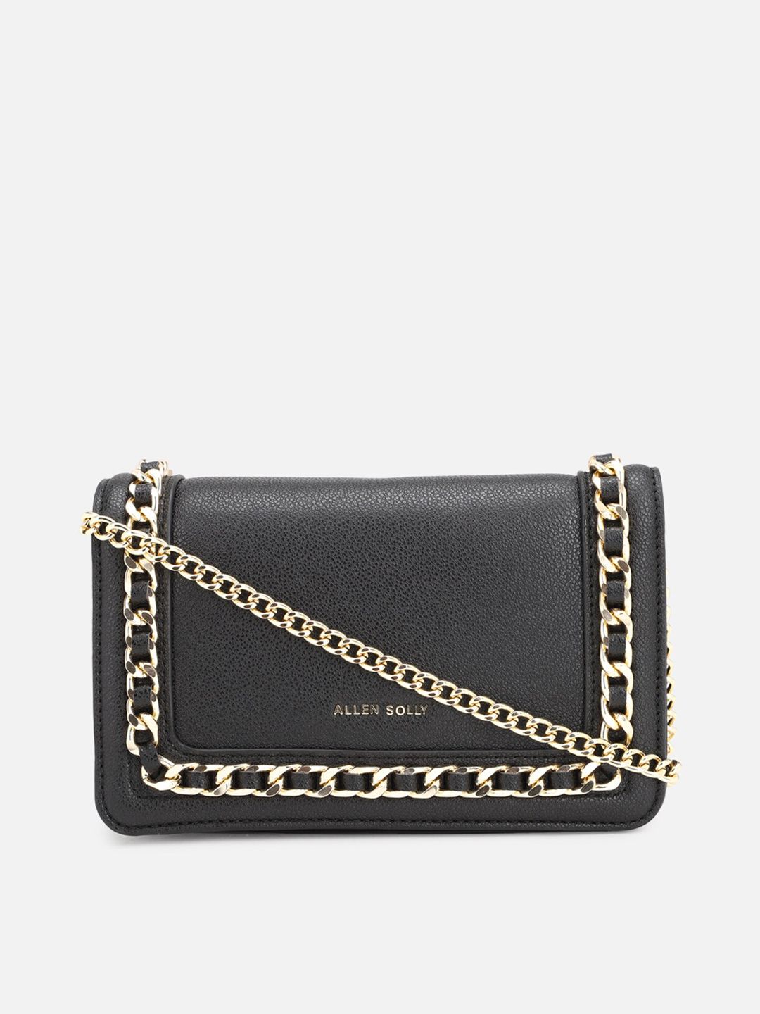 Allen Solly Woman Black PU Structured Sling Bag Price in India