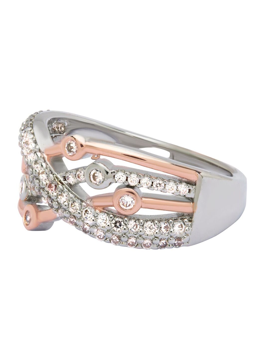 ANAYRA Women 925 Sterling Silver Embellished Finger Ring Price in India