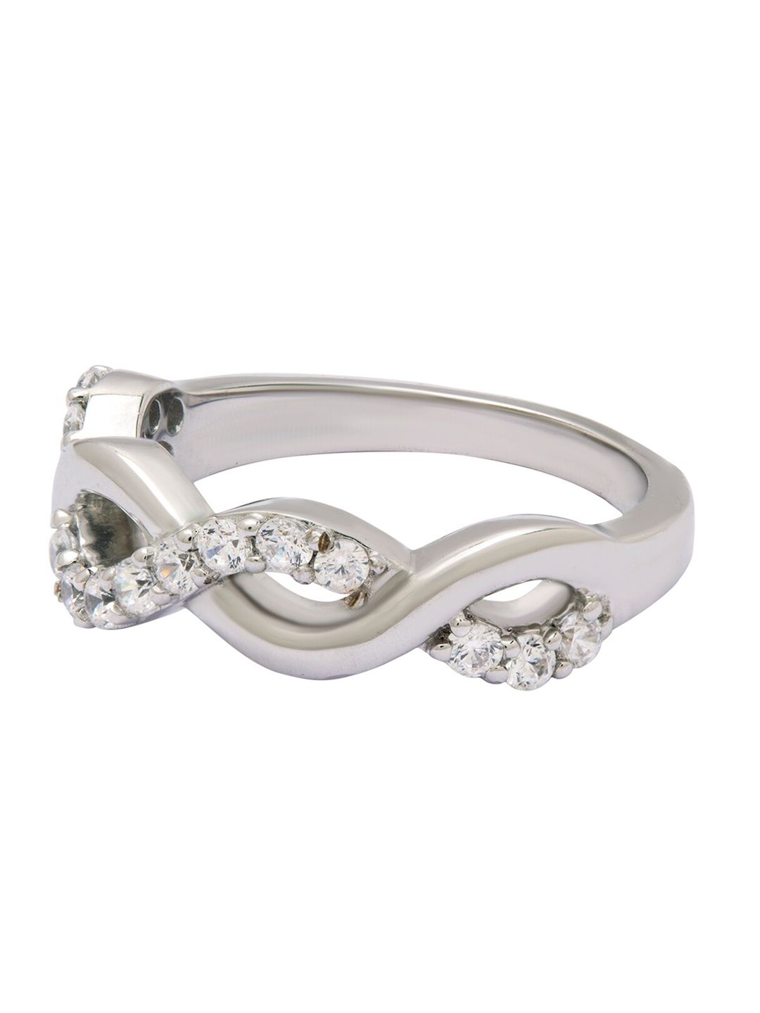 ANAYRA White 925 Sterling Silver Finger Ring Price in India
