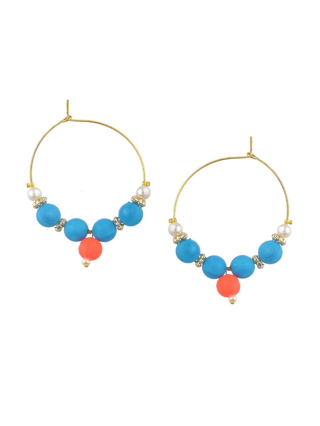 Kshitij Jewels Multicoloured Contemporary Hoop Earrings Price in India