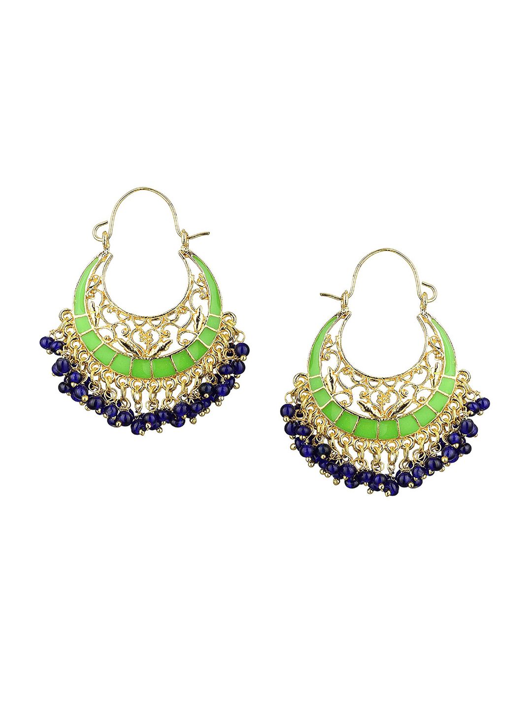 Kshitij Jewels Multicoloured Contemporary Chandbalis Earrings Price in India