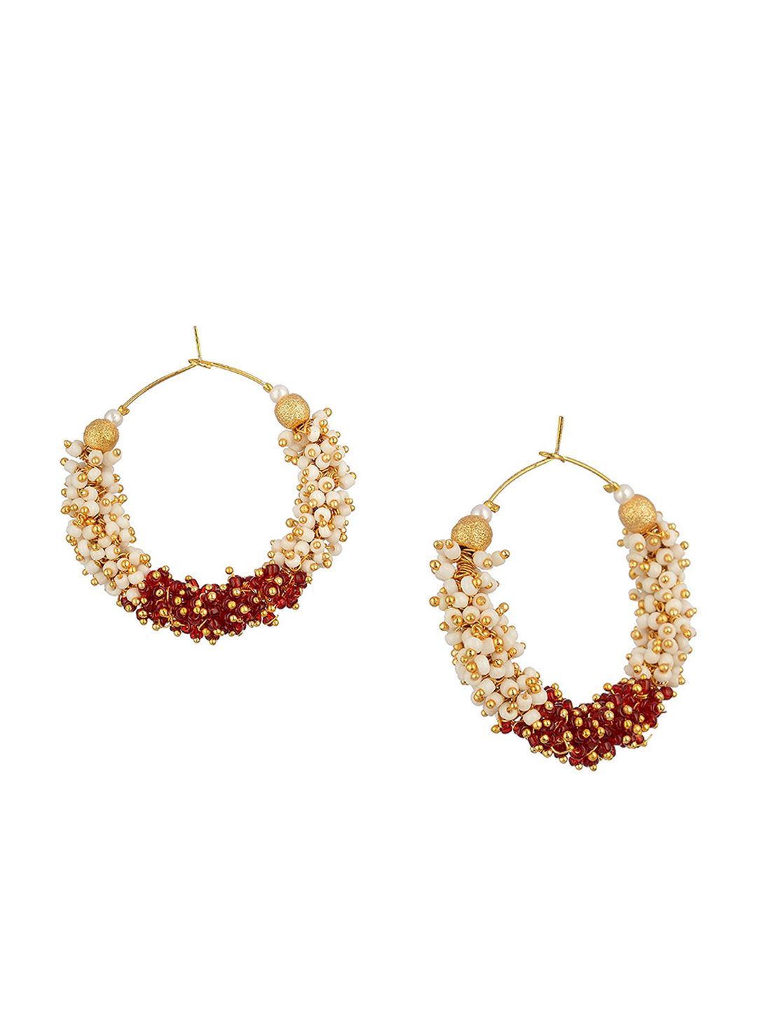 Kshitij Jewels Multicoloured Contemporary Hoop Earrings Price in India