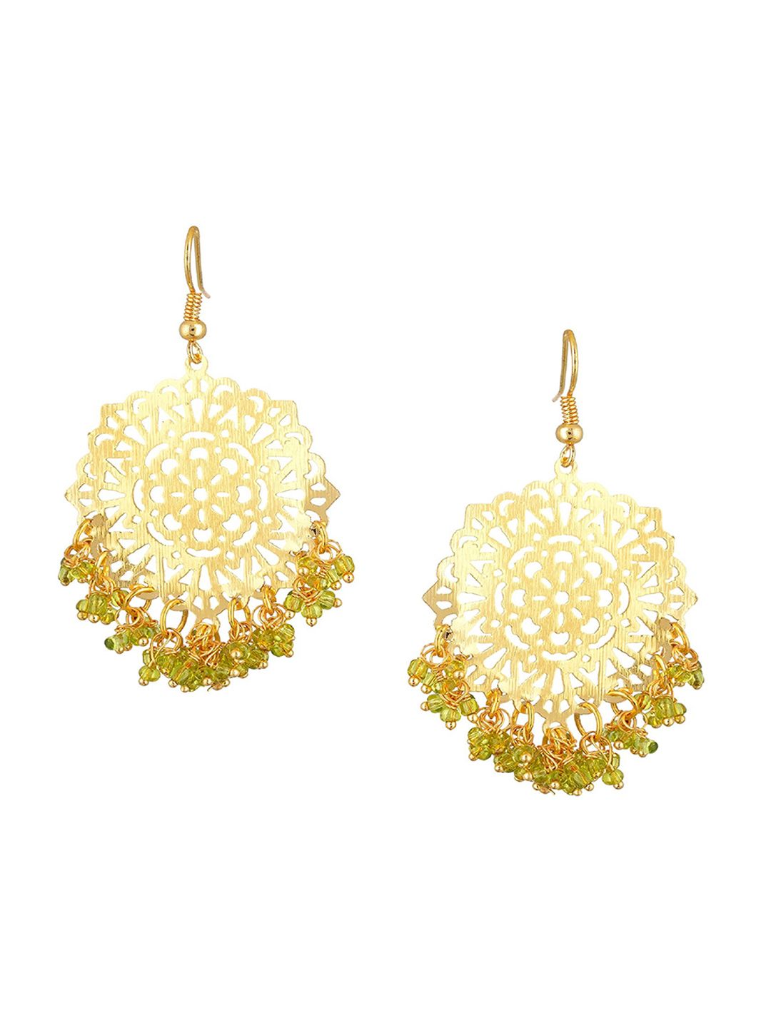 Kshitij Jewels Green Contemporary Drop Earrings Price in India