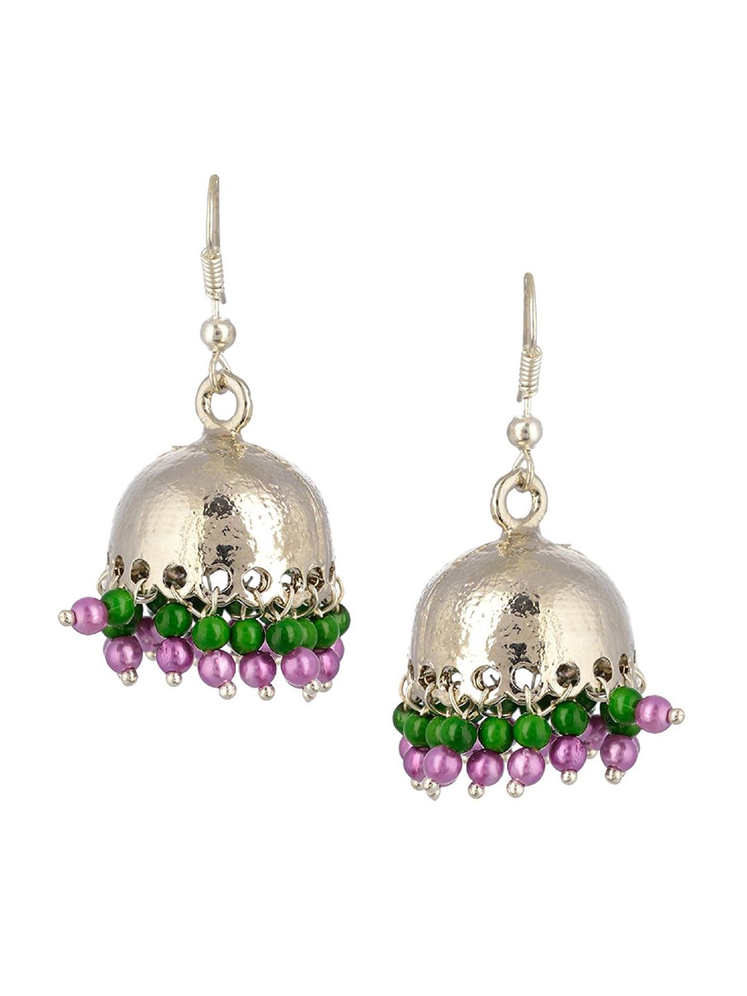 Kshitij Jewels Multicoloured Contemporary Jhumkas Earrings Price in India