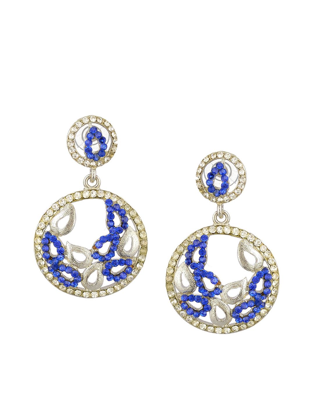 Kshitij Jewels Blue Contemporary Drop Earrings Price in India