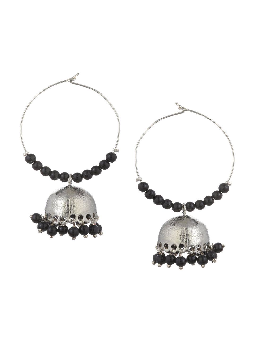 Kshitij Jewels Black Contemporary Jhumkas Earrings Price in India