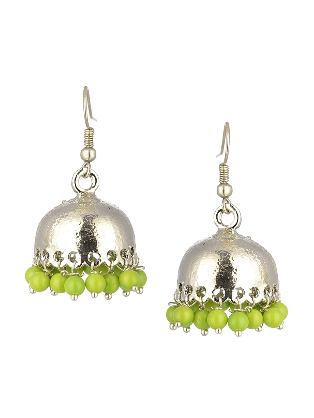 Kshitij Jewels Green Contemporary Jhumkas Earrings Price in India