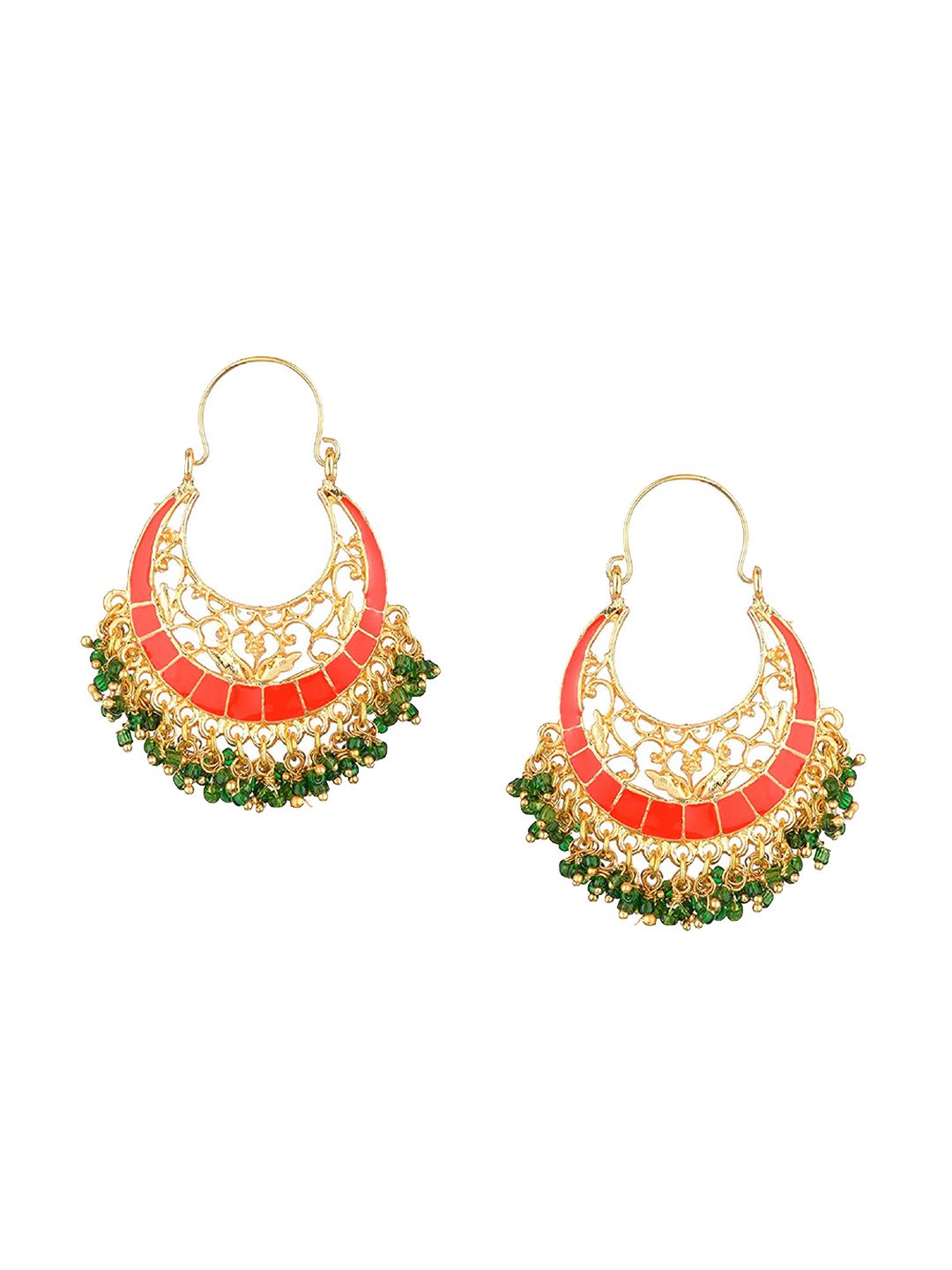 Kshitij Jewels Multicoloured Contemporary Chandbalis Earrings Price in India