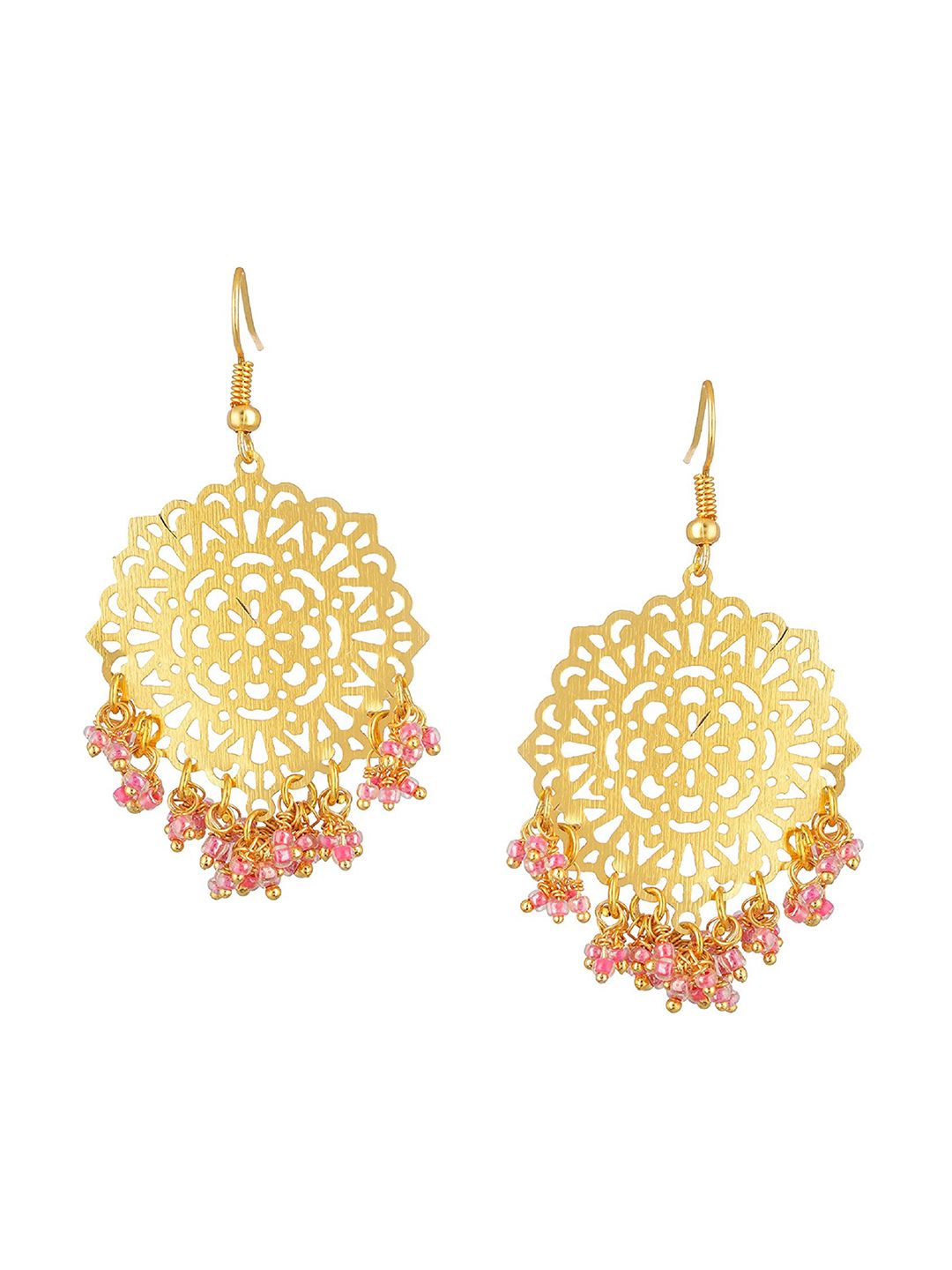 Kshitij Jewels Pink Contemporary Drop Earrings Price in India